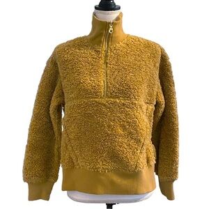 Target Joy Lab Curly Sherpa Cropped Half Zip Active Pullover Sweatshirt …
